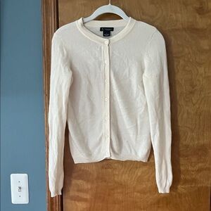 Bloomingdale's Ivory Button-Front Cardigan